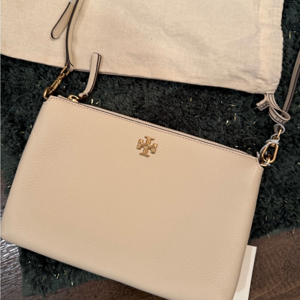Tory Burch Mercer Beige Crossbody Bag new - Picture 2 of 7